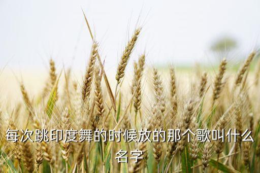 每次跳印度舞的时候放的那个歌叫什么名字