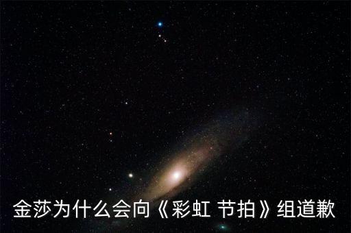 金莎为什么会向《彩虹 节拍》组道歉