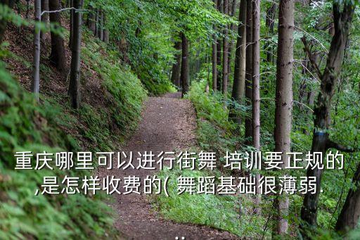 重庆哪里可以进行街舞 培训要正规的,是怎样收费的( 舞蹈基础很薄弱...