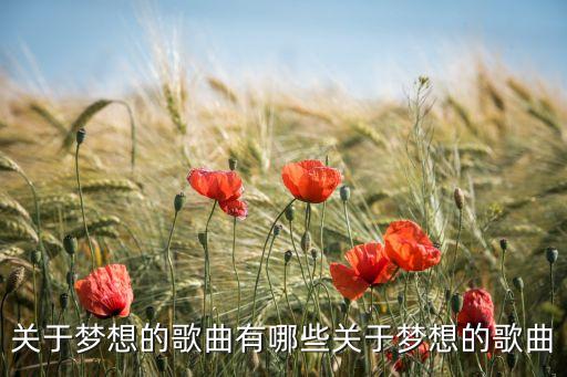关于梦想的歌曲有哪些关于梦想的歌曲