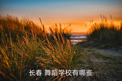 长春 舞蹈学校有哪些