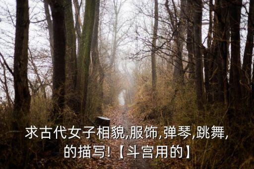 求古代女子相貌,服饰,弹琴,跳舞,的描写!【斗宫用的】
