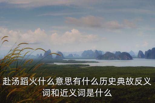 赴汤蹈火什么意思有什么历史典故反义词和近义词是什么