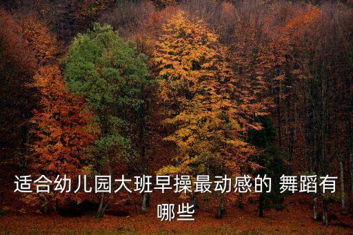 适合幼儿园大班早操最动感的 舞蹈有哪些