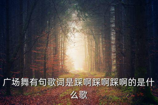 广场舞有句歌词是踩啊踩啊踩啊的是什么歌