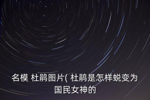名模 杜鹃图片( 杜鹃是怎样蜕变为国民女神的