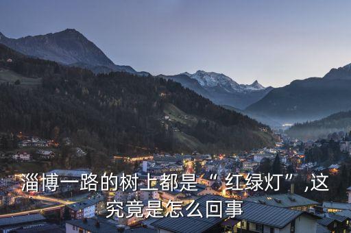 淄博一路的树上都是“ 红绿灯”,这究竟是怎么回事