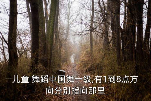 儿童 舞蹈中国舞一级,有1到8点方向分别指向那里