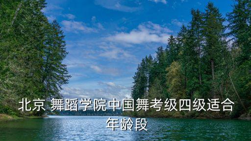  北京 舞蹈学院中国舞考级四级适合 年龄段