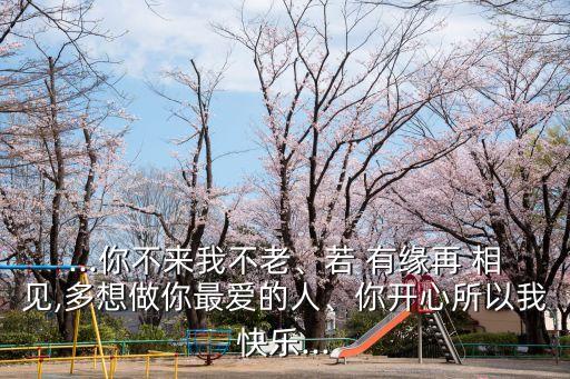 ...你不来我不老、若 有缘再 相见,多想做你最爱的人、你开心所以我快乐...