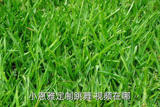 小恩雅定制跳舞 视频在哪