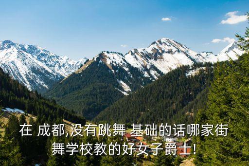 在 成都,没有跳舞 基础的话哪家街舞学校教的好女子爵士!