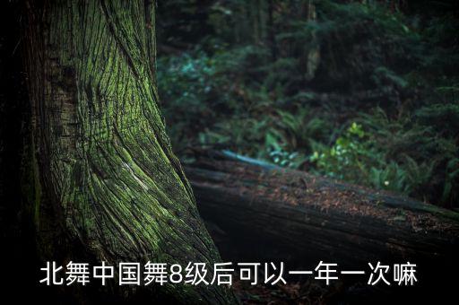 北舞中国舞8级后可以一年一次嘛