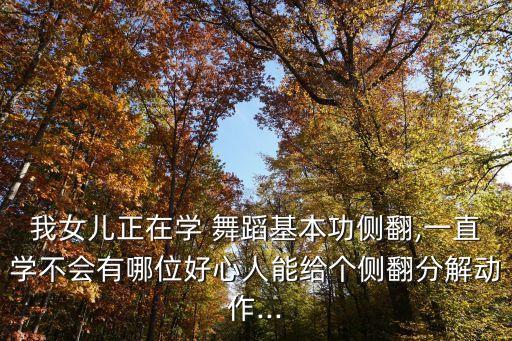 我女儿正在学 舞蹈基本功侧翻,一直学不会有哪位好心人能给个侧翻分解动作...