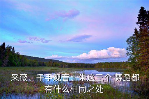  采薇、千手观音、朱这三个 舞蹈都有什么相同之处
