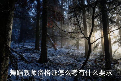 舞蹈老师怎样考舞蹈证,专业不是舞蹈,可以考舞蹈老师吗?