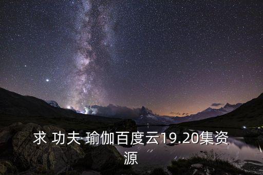 求 功夫 瑜伽百度云19.20集资源