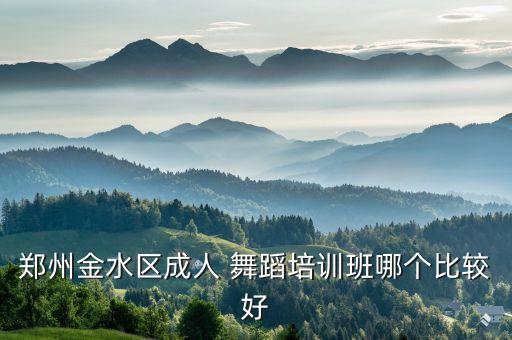 郑州金水区成人 舞蹈培训班哪个比较好