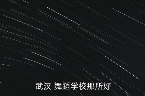  武汉 舞蹈学校那所好
