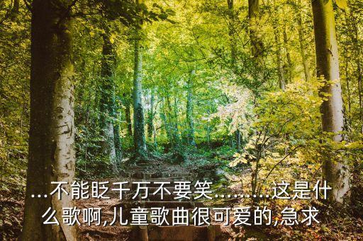 ...不能眨千万不要笑………这是什么歌啊,儿童歌曲很可爱的,急求