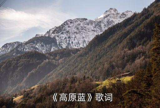 《高原蓝》歌词