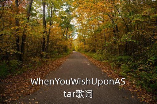 WhenYouWishUponAStar歌词