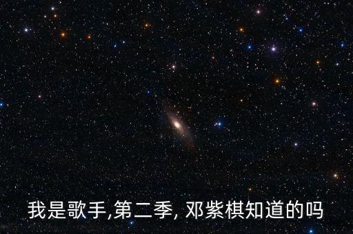 我是歌手,第二季, 邓紫棋知道的吗