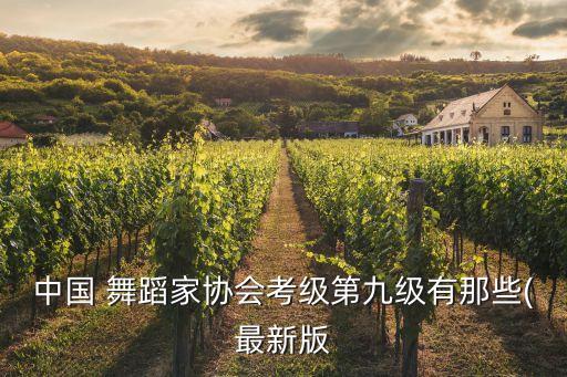 中国 舞蹈家协会考级第九级有那些(最新版