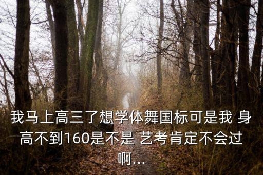 我马上高三了想学体舞国标可是我 身高不到160是不是 艺考肯定不会过啊...