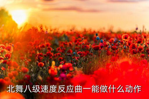 北舞八级速度反应曲一能做什么动作