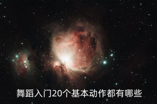  舞蹈入门20个基本动作都有哪些