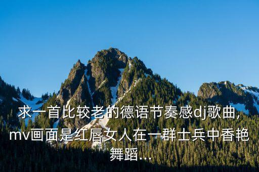 求一首比较老的德语节奏感dj歌曲,mv画面是红唇女人在一群士兵中香艳 舞蹈...