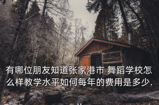 有哪位朋友知道张家港市 舞蹈学校怎么样教学水平如何每年的费用是多少...