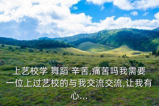 上艺校学 舞蹈 辛苦,痛苦吗我需要一位上过艺校的与我交流交流,让我有心...