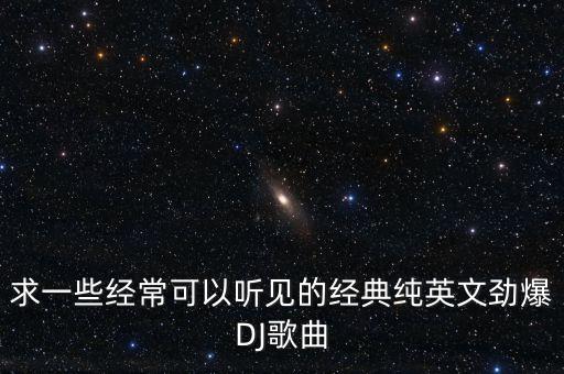 求一些经常可以听见的经典纯英文劲爆DJ歌曲