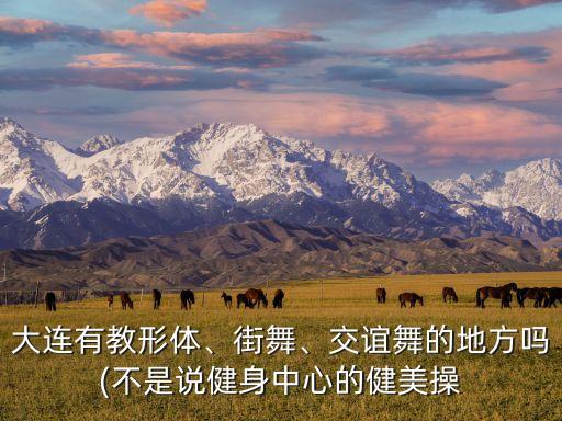 大连有教形体、街舞、交谊舞的地方吗(不是说健身中心的健美操