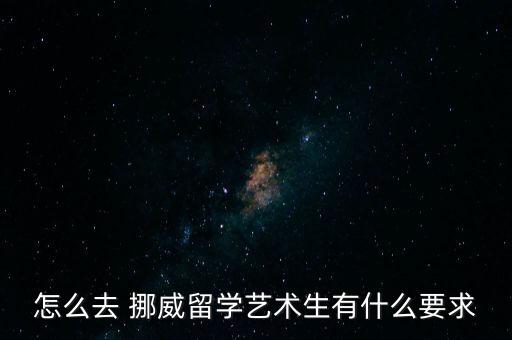 怎么去 挪威留学艺术生有什么要求