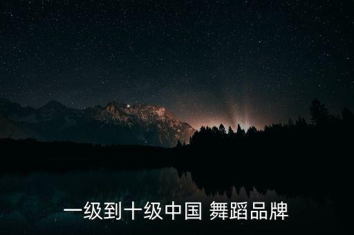 一级到十级中国 舞蹈品牌