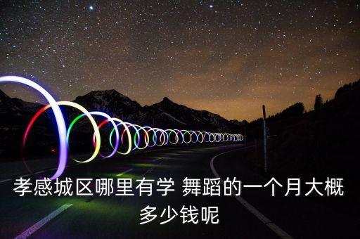 孝感城区哪里有学 舞蹈的一个月大概多少钱呢