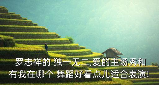 罗志祥独一无二舞蹈视频,萧亚轩罗志祥舞蹈视频