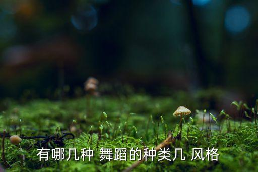 艺术舞蹈按风格分为