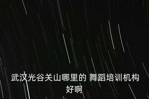  武汉光谷关山哪里的 舞蹈培训机构好啊