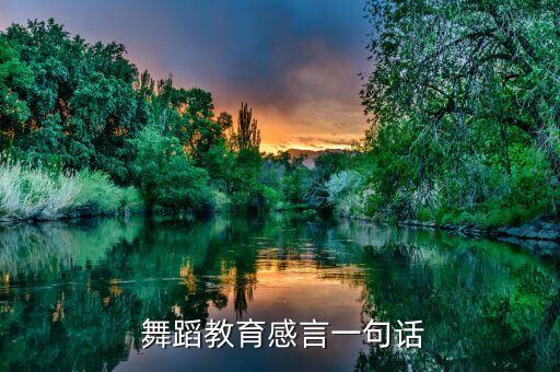  舞蹈教育感言一句话