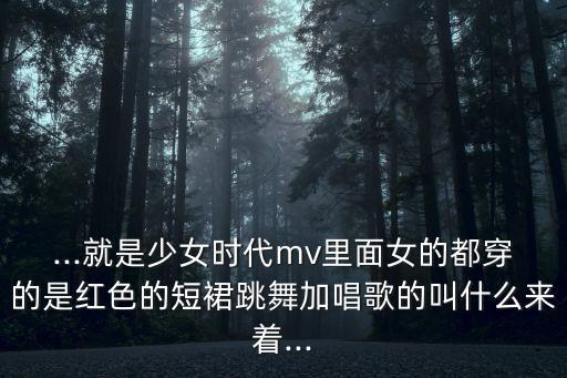 ...就是少女时代mv里面女的都穿的是红色的短裙跳舞加唱歌的叫什么来着...