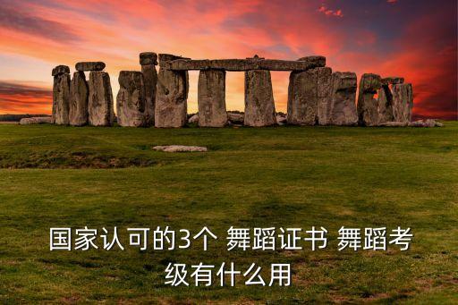  国家认可的3个 舞蹈证书 舞蹈考级有什么用
