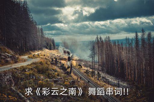 求《彩云之南》 舞蹈串词!!