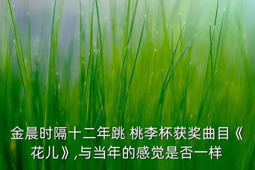 金晨时隔十二年跳 桃李杯获奖曲目《花儿》,与当年的感觉是否一样