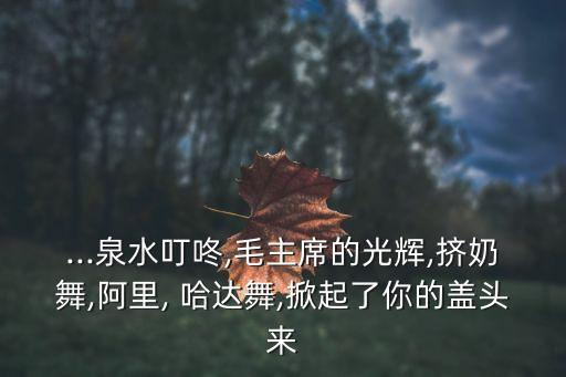 ...泉水叮咚,毛主席的光辉,挤奶舞,阿里, 哈达舞,掀起了你的盖头来