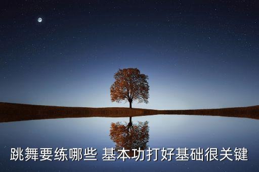 跳舞要练哪些 基本功打好基础很关键