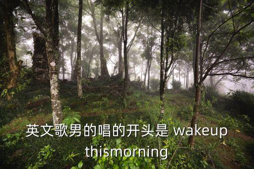 英文歌男的唱的开头是 wakeupthismorning